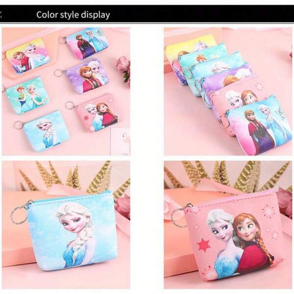 Disney 1 pieza Monedero de la serie Frozen, cartera pequeña personalizada de moda y exquisita
