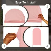 eluckya Arched Backdrop, 6ft, 6.6ft, 7.2ft, Double-Sided Stretch Fabric, Arched Backdrop, Dome Arched Backdrop, Suitable For Birthday Parties, Baby Showers, Gender Reveal Parties, Decorative Arches, Wedding Banners, Wedding Arch Support Decorations (Backdrop Only, Support Not Included). - Pink - View 4