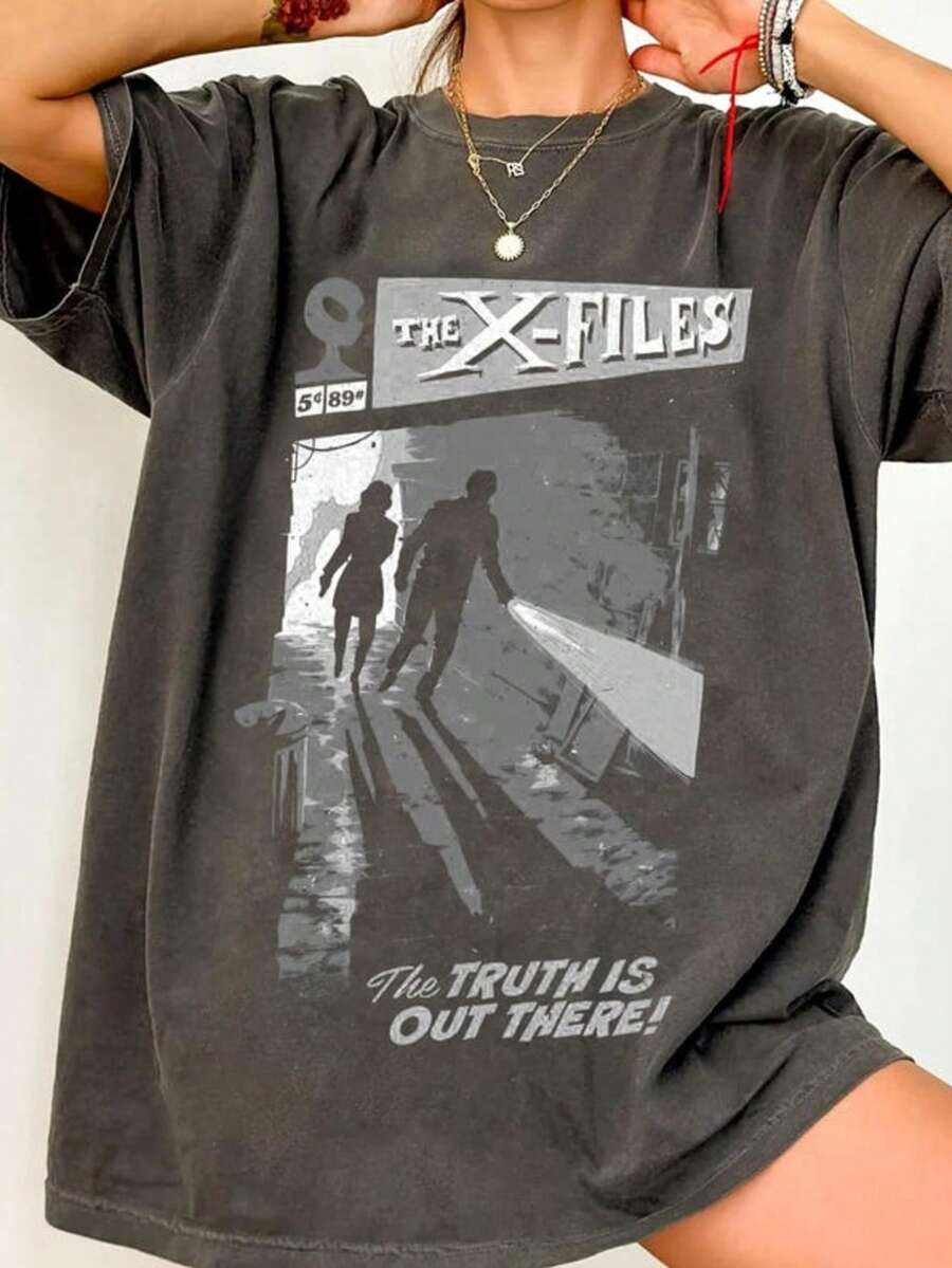 TheT-Shirt, TV Show, Movies Collection The Shirt, Dana Scully, The T - Black - View 1