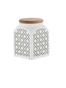 CMYD Studio 1pc Original Bohemian Ceramic Storage Jar, Flower Pattern Coffee Beans Nuts Candy Storage Canister, Airtight Seal Tea Spice Bean Jar, Suitable For Kitchen Restaurant Seasoning Spice Canister, Coffee Shop Bean Storage Jar, Home Decor Gift