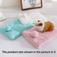Soft Plush Warming Rabbit Sleeping Mat, Washable Cage Pad Suitable For Small Animals Like Rabbits, Guinea Pigs, Ferrets, Hamsters - Multicolor - View 3