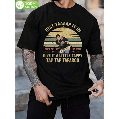 Vintage Happy Gilmore Movie Tee With Iconic Tap Taparoo Quote Casual Wear And Gym Enthusiasts
