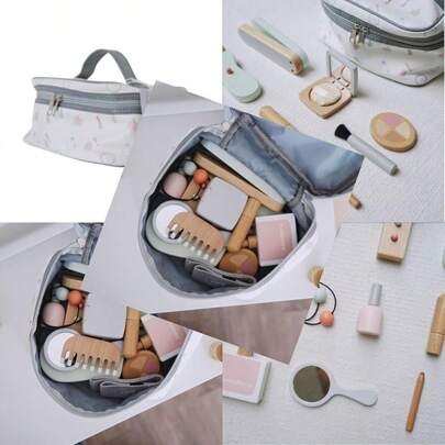 harayaa Kit de Maquillaje para niños y niñas Juego de Maquillaje de Juguete salon de Belleza Juguetes Pincel de simulacion tocador Juego de MaquillajeConveniente y duradero, favorito para niños