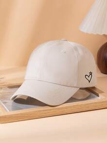 1pc Heart Crown Print Adjustable Women Baseball Cap, Suitable For Valentine's Day Theme, Daily Commute And Streetwear - Heart-shaped Baseball Cap - View 10