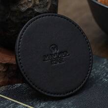 Leather & Wooden Coasters, Heat-Resistant, Anti-Slip, Creative, Luxury, Suitable For Home And Hotel Use, Minimalist Design