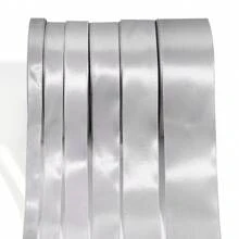 25 Yards/Roll Silver Gray Polyester Gift Wrapping Ribbon, Suitable For DIY Woven Hair Accessories, Clothing, Shoes, Bags, Flower, Gift Box Packaging, Holiday Party Decorations - Grey - View 6