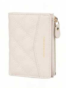 2025 女士短款钱包 刺绣 TPU 拼接学生卡包 极简拉链零钱包 女士钱包 小钱包 可爱钱包 迷你钱包 女士钱包