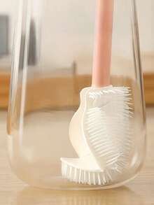 1pc 360° Foldable Silicone Brush - Long Handle, For Cleaning Kitchen Bottles And Jars - Multicolor - View 5