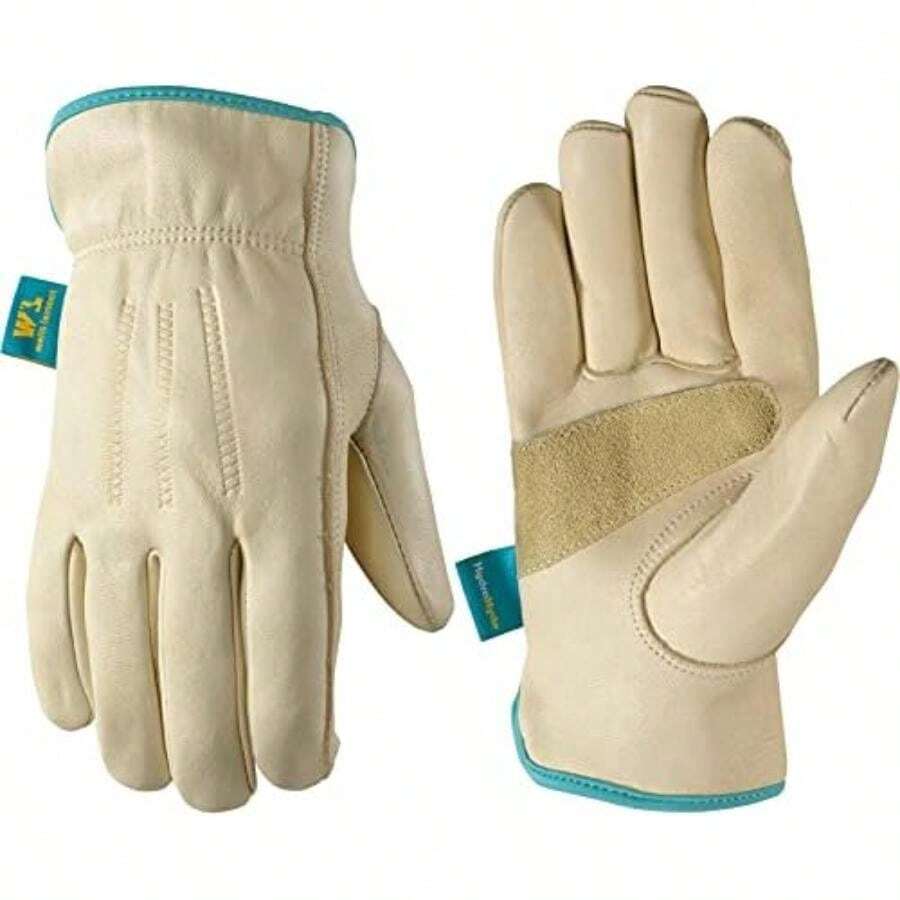 Wells Lamont Mujer, resistente agua vacuno guantes de trabajo de piel con tecnología hydrahyde(Medium (Pack of 1)) - Multicolor - Ver 1