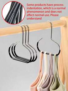 Hat Storage Hanger, Anti-Slip Hanger Storage Rack, Creative Circular Hanger For Clothes, Stainless Steel Hanger For Hat, Suspender, Scarf, Underwear. - Multicolor - View 9
