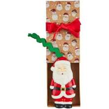 Mud Pie - Adornos de cerámica en Caja, Papá Noel, 4 1/2 Pulgadas x 2 1/2 Pulgadas(default) - Multicolor - Ver 1