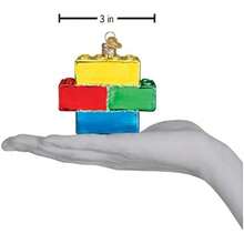 Old World Christmas Adornos de Vidrio soplado con Driver de Videojuegos para árbol de Navidad (44094), Purpurina Multicolor(bloques de construcción) - Multicolor - Ver 5