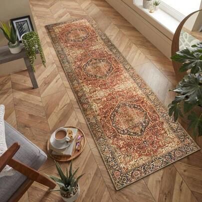 Cashmere Feel Runner Rug 80x300cm, Machine Washable Non-Slip Carpet For Hallway, Living Room & Bedroom, Thick Plush Nordic Style Home Decor