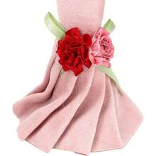 Soporte de joyera Soporte de exhibicin de joyera en forma de vestido de princesa Organizador de joyera giratorio para pendientes colgantes, collares, pulseras - rosa - Ver 9