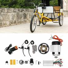 SanBouSi Electric Tricycle Motor Brushless Geared Motor Bicycle Conversion Kit Motor Controller For Tricycle Rickshaw Three-Wheeled Bike, DIY Part (750W 48V) - Đen và Bạc - Xem 12