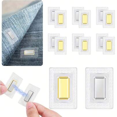 6pairs Magnetic Buckle Set - Waterproof Hidden BuBuckle,Invisible Magnetic Buttons For Sewing Handbags, Leather Goods, Luggage And Clothing Accessories(Magnet: 2 Cm)