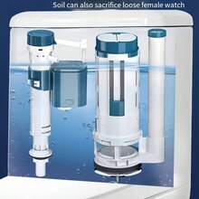 Modern Toilet Replacement Valve Kit, Plastic Structure, Fits Multiple Toilet Tank Models, Easy Installation, No Pressure