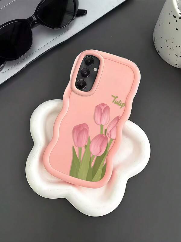 1 قطعة غطاء هاتف بتصميم موجة الدوبامين متوافق مع S25Ultra/S25Plus/S25/S25FE/S24Ultra/S24Plus/S24/S24FE/S23Ultra/S23FE/S23/S23+/S22Ultra/S22/S22+/S21Ultra/S21FE/S21/S21+/S20Ultra/S20FE/S20/S20+/A73/A72/A55/A54/A53/A52، Redmi Note 14 Pro+ 5G، P30، Honor X6b، OPPO A74، Realme C53، Realme Narzo N53، تصميم بسيط، نمط إبداعي، زهرة الزنبق متينة