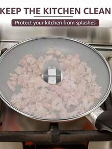 1/3 piezas Protector contra salpicaduras, Pantalla antisalpicaduras de sartén de acero inoxidable, Protector contra salpicaduras, Cubierta para grasa con mango plegable, Cubierta de malla para grasa, Para cocina, restaurante - Multicolor - Ver 3