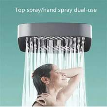 1pc High Pressure Shower Head, ABS Material, Multiple Spray Patterns, One-Touch Switch, Anti-Clogging Design, Suitable For Low Water Pressure Environments, Applicable For Hotels, Apartments, Swimming Pools, Bathrooms
