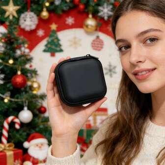 Bolsa de almacenamiento de accesorios electrónicos mini - Para guardar auriculares, cables de carga y herramientas pequeñas, organizador de escritorio portátil adecuado para el hogar, la oficina y el transporte diario