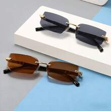 1 Pair Frameless Fashion Edged Personalized Versatile Glasses
