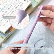 一套5支装，高颜值速干按钮式中性笔，ST笔尖毛笔，适用于学生考试，欧洲软包装圆珠笔