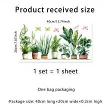 1片绿色植物蝴蝶窗贴，静电吸附塑料贴纸，客厅家居墙面装饰，自然灵感装饰艺术，玻璃窗装饰，家居装饰 - 綠色 - 查看 10