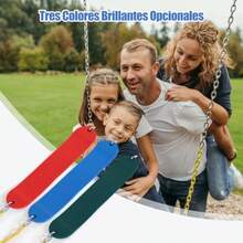 YQQ TECHVIDA Juego de 3 Asientos de Columpio Resistentes Juego de Columpios para Jardin Columpio al Aire Libre con Cadenas revestidas de plástico y mosquetón Soporte de 440 Libras Verde Azul Rojo2179 - VerdeAzulRojo - Ver 3
