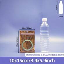 100pcs Resealable Gift Bags For Jewelry Storage, Mini Zipper Colorful Foil Pouches, Polymer Film Sample Bags, Suitable For Party, Food, Candy Storage, Back To School, Valentine's Day And Other Occasions - Gold - View 11