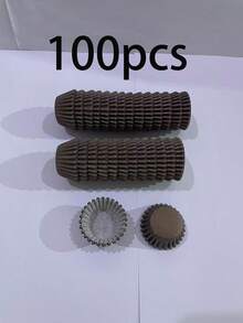 100个/200个/500个/1000个装 纯白/咖啡色迷你纸杯蛋糕纸托，0.98英寸纸杯蛋糕杯，展开尺寸6.5厘米，纸杯蛋糕衬垫和玛芬模具，烘焙、蛋糕和厨房用品的理想之选，烘焙必备品 - 彩色 - 查看 14