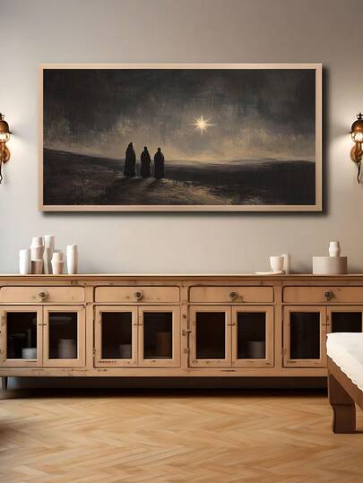 1 st moderna tre vise män och Betlehemsstjärnan, julkonst, vintage julkrubba med kristen julkrubba i Betlehem, väggdekoration med Betlehemsstjärnan, festivalgåva, sovrumsdekor, vardagsrumsdekor, kontorsdekor, köksdekor, väggkonst, väggdekor, heminredning, rumsdekor, canvasväggkonst, posters, ramlös