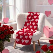 1pc Valentine's Day Theme Rectangular Bath Towel, Towel, Super Soft, Quick Dry, Geometric Pattern, Modern Style, Customizable Letter, Knitted Fabric, Hand Wash Only, Suitable For Kitchen, Bathroom, Home, Holiday Gift