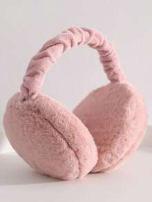 Soft Plush Foldable Earmuffs - Unisex Comfortable Ear Warmers For Winter Outdoor Activities,Back To School.Christmas Gifts,New Year - 灰色 - 查看 7