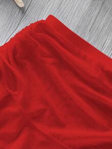 PEPPERMOLLY Ladies' Swimsuit Sexy And Fashionable White Swimsuit Bottoms Summer Beach Mesh Pleated Skirt