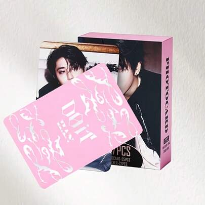 55 piezas de pegatinas y tarjetas fotográficas | Álbum SK "DO IT" Colección personal H-A-N | Diseño de tarjetas vibrante, material duradero | Perfecto para scrapbooking, marcapáginas, paredes de fotos | Ideal para fans de K-pop, cumpleaños, Navidad, Halloween, vuelta al cole