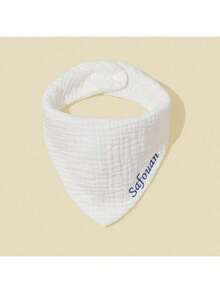 1pc Custom Printed Baby Drool Bib, Soft & Comfortable, Breathable