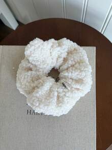 Scrunchies de Fleece Quente, Elásticos de Cabelo Estilo Coreano Tipo Rosquinha, Porta-Rabos de Cabelo, Elásticos de Cabelo Scrunchie como Presente de Acessórios para o Dia dos Namorados