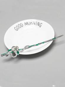 中国风个性化复古蛇形发簪 壁龛设计 玫瑰仿古汉服气质发饰 发髻延长器 发型发夹