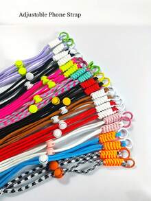 Funda de teléfono personalizable con cordón y correa para la muñeca con clip cruzado, soporte móvil personalizado con foto, regalo DIY para cumpleaños y San Valentín - Multicolor - Ver 9