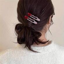 2 件装/4 件装复古波点发夹，可爱鳄鱼夹，多功能侧夹，爪夹，发卡，发夹，头部饰品，女士发饰，发夹 - 彩色 - 查看 3