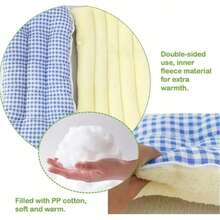 舒适冬季格子宠物洞穴床 - 可拆卸多功能保暖猫狗屋，蓝绿格子