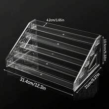 1pc Multi-Layer Transparent Acrylic Display Stand - Desktop Organizer, Easy To Assemble And Structurally Stable - Suitable For Vertical Storage Of Greeting Cards, Postcards, Booklets, And Magazines, Saving Space For Home Offices, Events, And Retail Stores