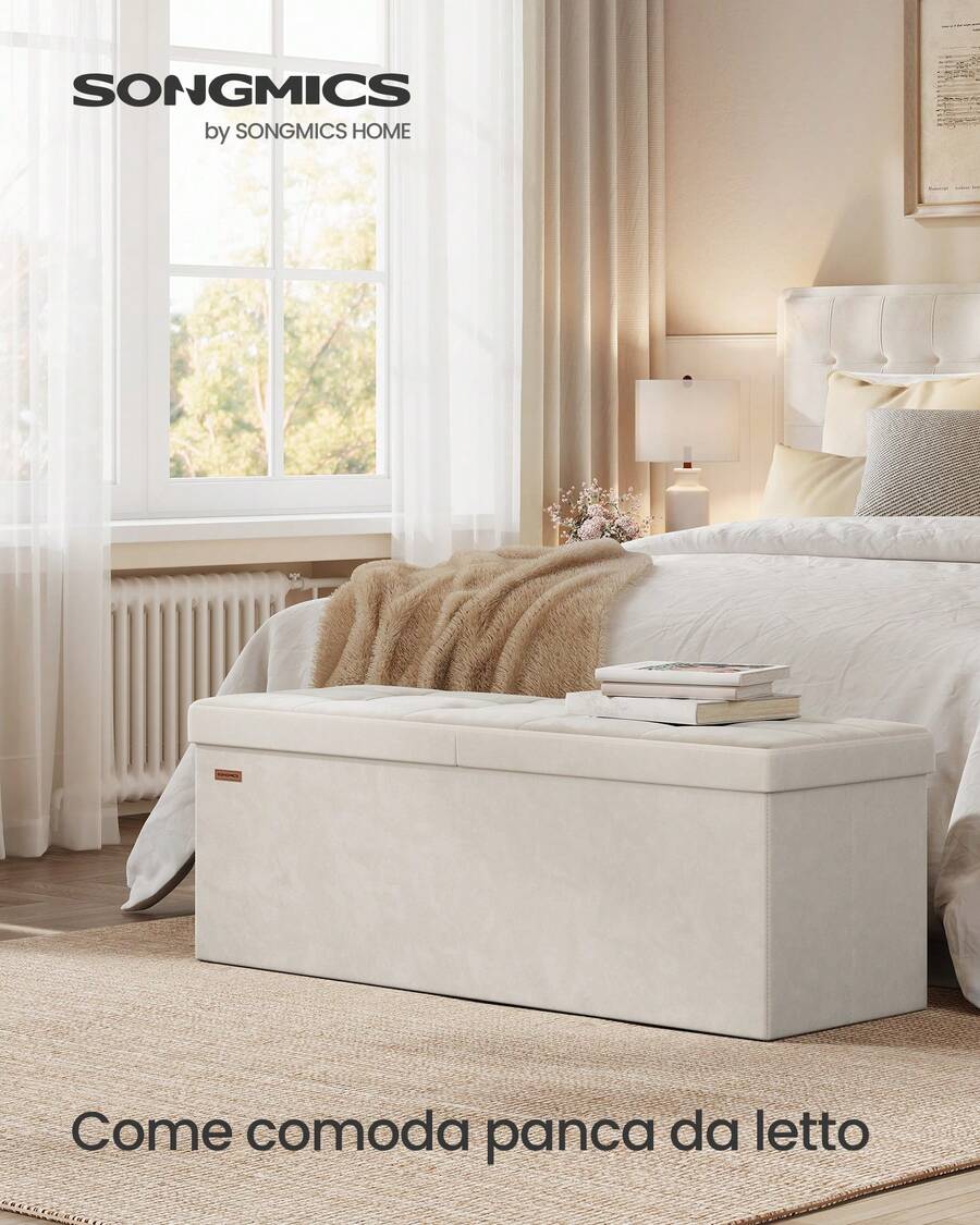 SONGMICS Storage Benches & Ottomans - Màu be - Xem 1
