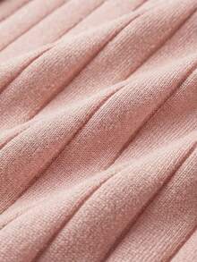 ALTZTAR Men's Casual Ribbed Knit Sweater, Round Neck, Minimalist Fashion, Suitable For Daily Wear - Baby Pink - View 4