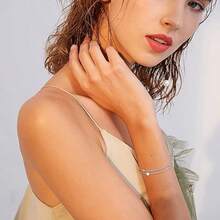 Pulseras para Muer alos para Muer Cumpleaños acelete Entes de Acero Inoxidable Pulseras oyeria Accesos Austable para Mama Noa Amiga - como en la foto - Ver 2