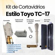 Cortadora de Azulejo Y Cortador De Vidrio TC-17 – Incluye 3 Repuestos, Resorte, Empaque, Desarmador, 1 Botella 20ml Lubricante Corte y Estuche de Lujo - Kit Profesional (Set 10Pzs) - 8 - Ver 3
