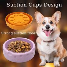 硅胶宠物慢食碗，防滑防吞咽狗碗，适用于小型/中型犬 - 500ml - 查看 5