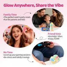 Gummy Glow Astronaut Wax Candy, 4 Boxes 4 Fruity Flavors In Oodles WaxCandy Drinks Filled With Flavored Syrups Green Apple Blueberry Strawberry Pineapple Holiday Gift Bonbon Sweet Snack New Year Gifts - 4個盒子 - 查看 6