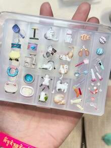 Cute Cartoon Cat, Sewing Machine, Umbrella Shaped Nail Art Molds, High Transparency Silicone Molds - Clear - View 5